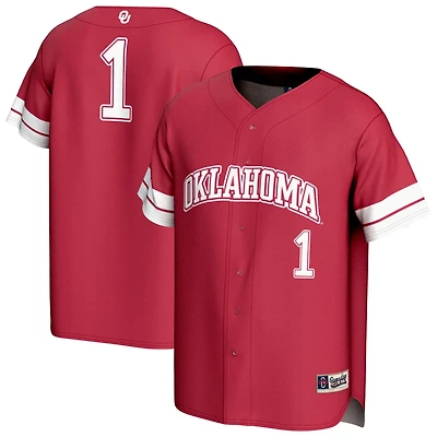 Unisex GameDay Greats 1 Oklahoma Sooners Lightweight Collegiate Baseball Fashion Jersey