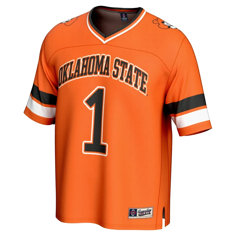 Unisex GameDay Greats 1 Oklahoma State Cowboys Lightweight Collegiate Football Fashion Jersey