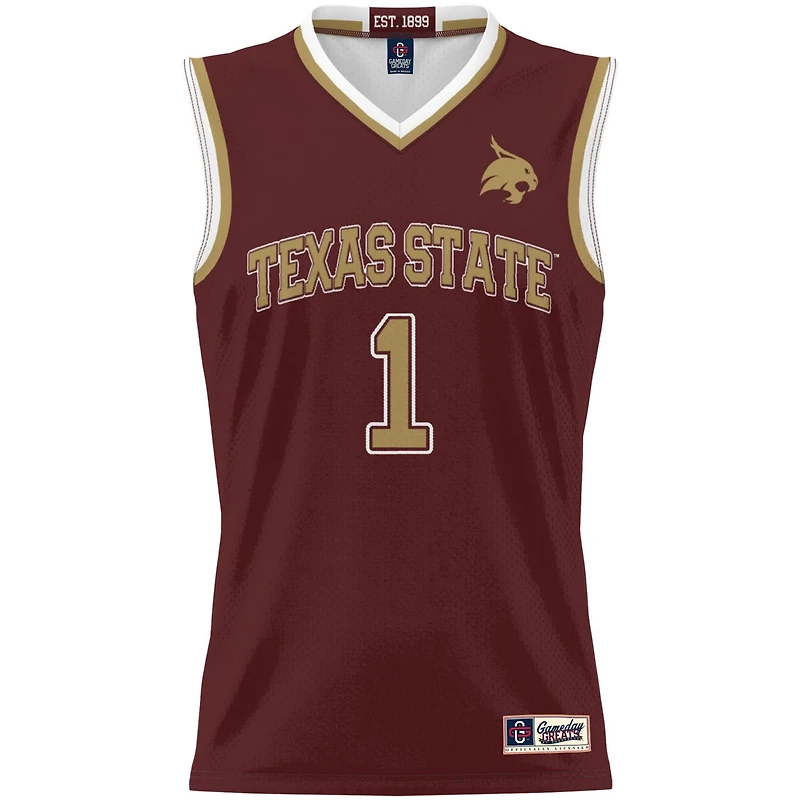 Unisex GameDay Greats 1 Texas State Bobcats Lightweight Basketball Jersey