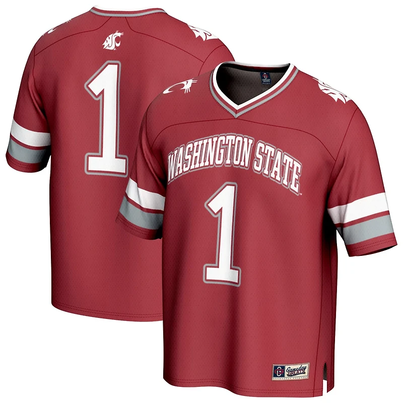 Unisex GameDay Greats 1 Washington State Cougars Lightweight Collegiate Football Fashion Jersey