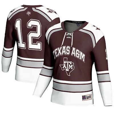 Unisex GameDay Greats 12 Texas AM Aggies Hockey Fashion Jersey