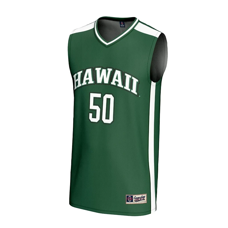 Unisex GameDay Greats 50 Hawaii Rainbow Warriors Lightweight Collegiate Basketball Fashion Jersey
