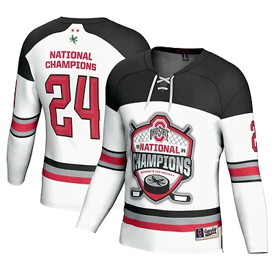 Unisex GameDay Greats Ohio State Buckeyes 2024 NCAA Women's Ice Hockey National Champions Fashion Jersey