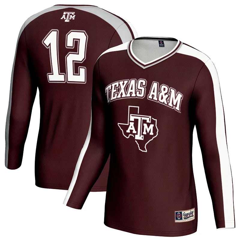 Unisex GameDay Greats Texas AM Aggies 12 Lightweight Volleyball Fashion Jersey