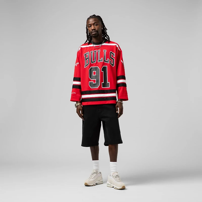 Unisex Mitchell  Ness Dennis Rodman Chicago Bulls Maxxed Out Fashion Hockey Jersey