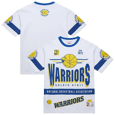 Unisex Mitchell  Ness Golden State Warriors Hardwood Classics Vintage Team Origins Premium T-Shirt