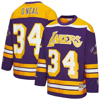 Unisex Mitchell Ness Shaquille O'Neal Los Angeles Lakers Maxxed Out Fashion Hockey Jersey