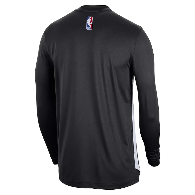 Unisex Nike Brooklyn Nets 2023/24 Authentic Pregame Long Sleeve Shooting Shirt