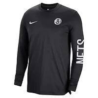 Unisex Nike Brooklyn Nets 2023/24 Authentic Pregame Long Sleeve Shooting Shirt