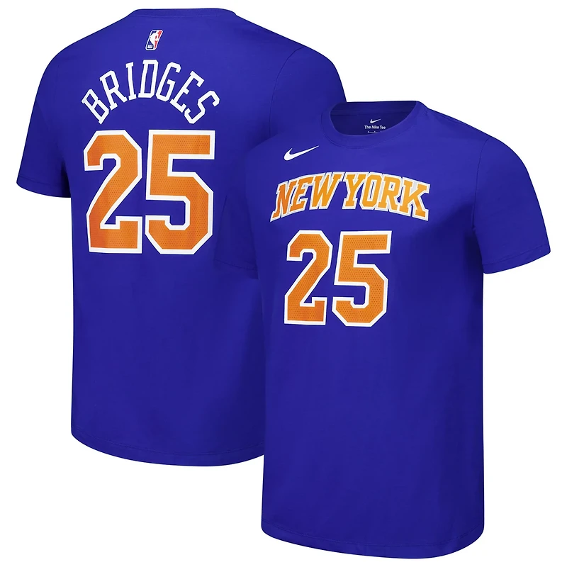 Unisex Nike Mikal Bridges New York Knicks Name Number T-Shirt