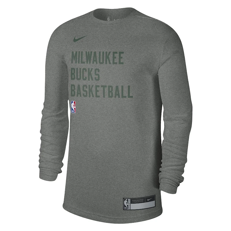 Unisex Nike Milwaukee Bucks 2023/24 Legend On-Court Practice Long Sleeve T-Shirt