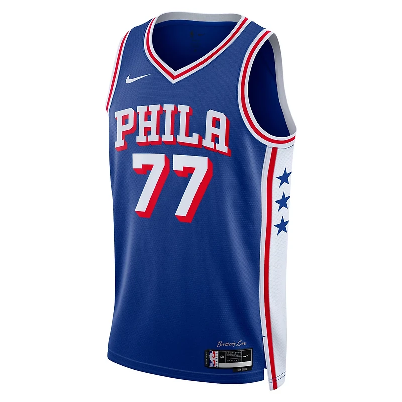 Unisex Nike V J Edgecombe Philadelphia 76ers 2025 NBA Draft First Round Pick Swingman Jersey - Icon Edition