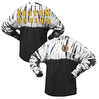 Unisex Spirit Jersey Boston Bruins Crystal Half Dye Long Sleeve T-Shirt
