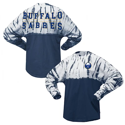 Unisex Spirit Jersey Buffalo Sabres Crystal Half Dye Long Sleeve T-Shirt