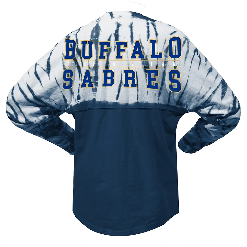 Unisex Spirit Jersey Buffalo Sabres Crystal Half Dye Long Sleeve T-Shirt