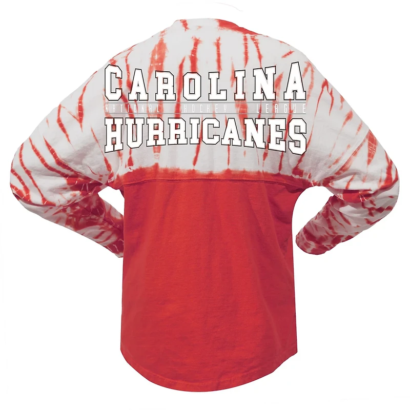 Unisex Spirit Jersey Carolina Hurricanes Crystal Half Dye Long Sleeve T-Shirt