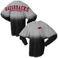 Unisex Spirit Jersey Gray Arkansas Razorbacks Ombre Long Sleeve T-Shirt