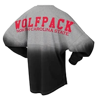 Unisex Spirit Jersey Gray NC State Wolfpack Ombre Long Sleeve T-Shirt