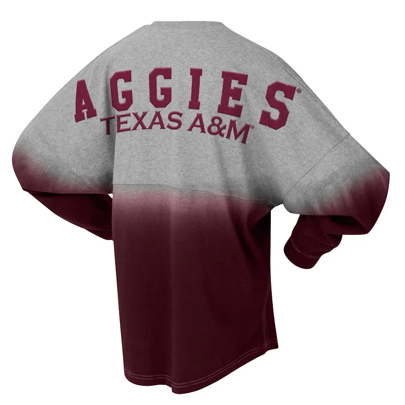 Unisex Spirit Jersey /Gray Texas AM Aggies Ombre Long Sleeve T-Shirt