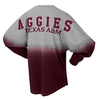 Unisex Spirit Jersey /Gray Texas AM Aggies Ombre Long Sleeve T-Shirt
