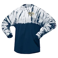 Unisex Spirit Jersey Nashville Predators Crystal Half Dye Long Sleeve T-Shirt