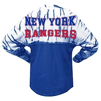 Unisex Spirit Jersey New York Rangers Crystal Half Dye Long Sleeve T-Shirt