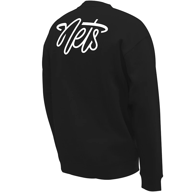 Unisex Stadium Essentials Brooklyn Nets Origins Script Pullover Sweatshirt