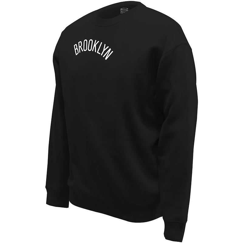 Unisex Stadium Essentials Brooklyn Nets Origins Script Pullover Sweatshirt