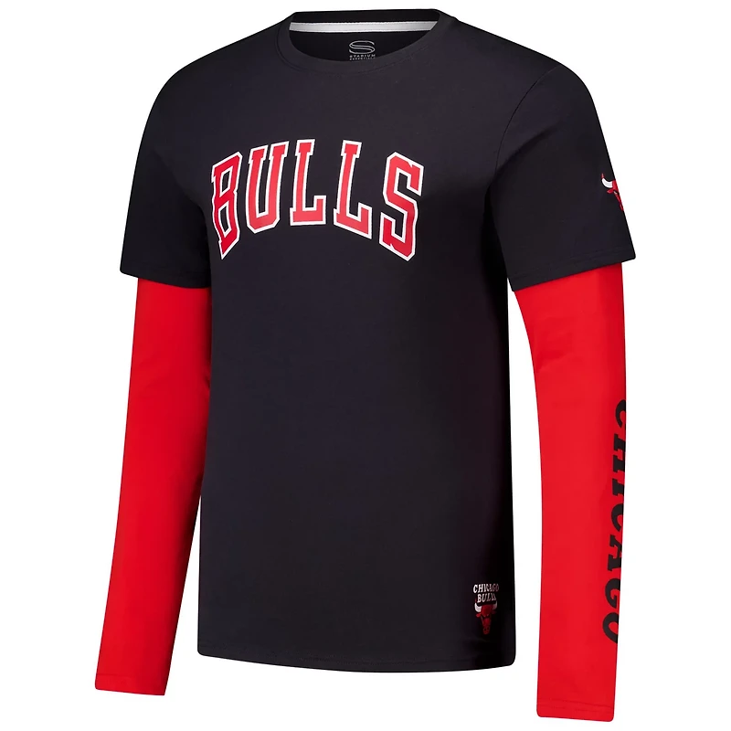 Unisex Stadium Essentials Chicago Bulls Spectator Twofer Long Sleeve T-Shirt