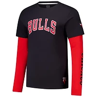 Unisex Stadium Essentials Chicago Bulls Spectator Twofer Long Sleeve T-Shirt
