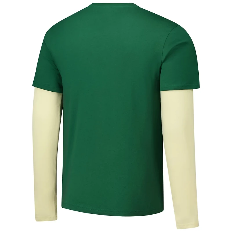 Unisex Stadium Essentials Hunter Milwaukee Bucks Spectator Twofer Long Sleeve T-Shirt