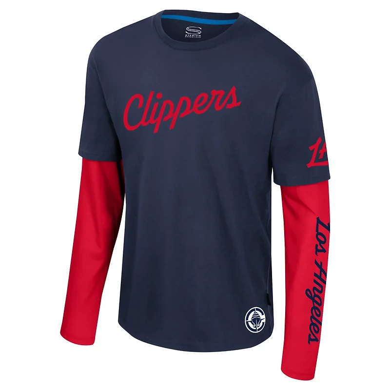 Unisex Stadium Essentials LA Clippers Spectator 2fer Long Sleeve T-Shirt