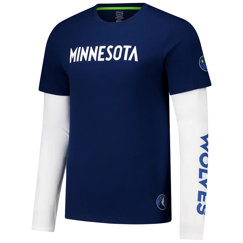 Unisex Stadium Essentials Minnesota Timberwolves Spectator Twofer Long Sleeve T-Shirt