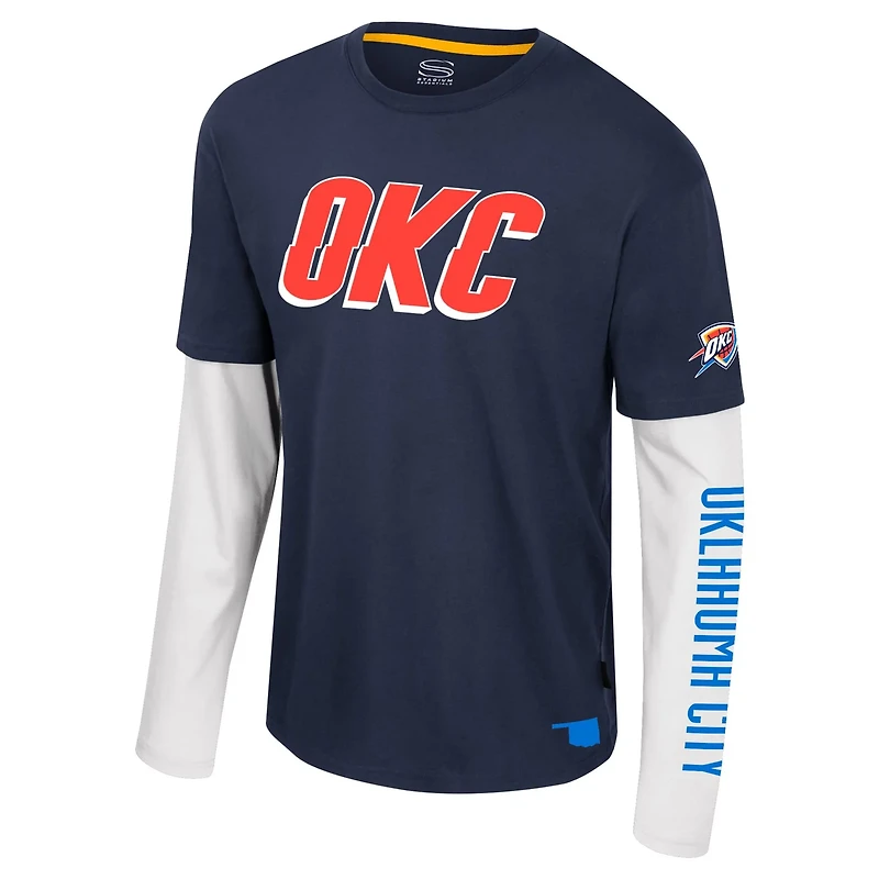 Unisex Stadium Essentials Oklahoma City Thunder Spectator 2fer Long Sleeve T-Shirt