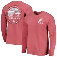 Washington State Cougars Circle Campus Scene Long Sleeve T-Shirt