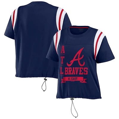 WEAR by Erin Andrews Atlanta Braves Cinched Colorblock T-Shirt