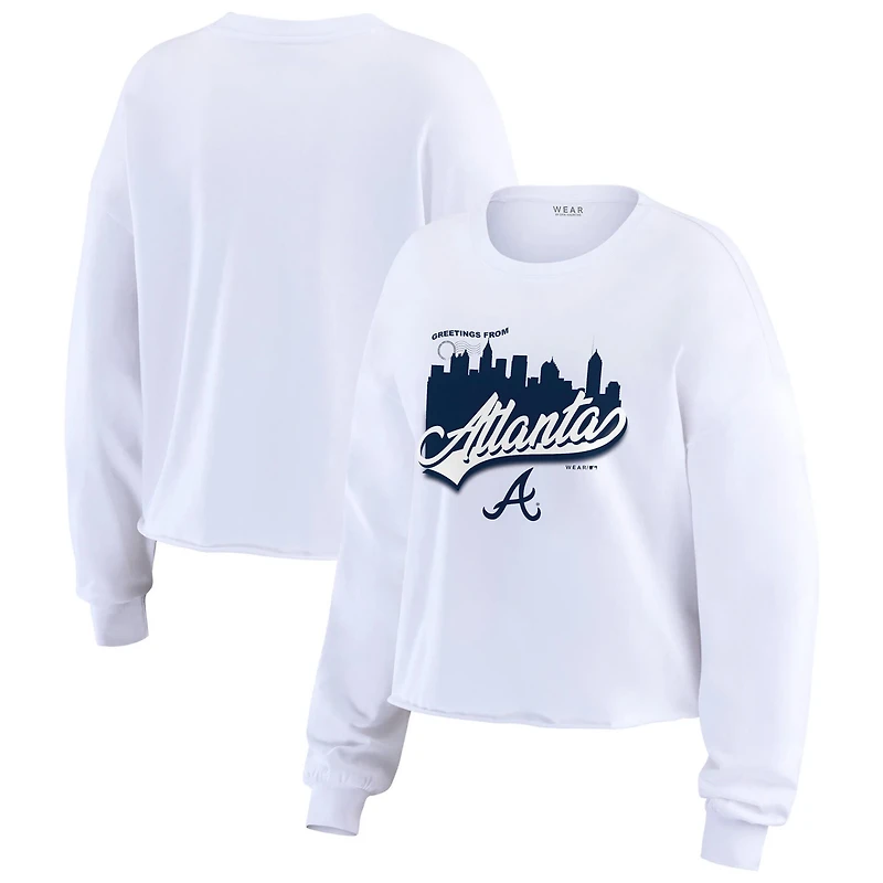 WEAR by Erin Andrews Atlanta Braves Domestic Postcard Long Sleeve T-Shirt