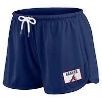 WEAR by Erin Andrews Atlanta Braves Heavy Rugby Jersey Cropped Long Sleeve T-Shirt  Shorts Lounge Set