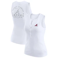 WEAR by Erin Andrews Atlanta Braves Rib-Knit Henley Tank Top
