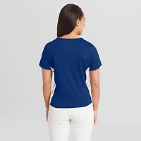 WEAR by Erin Andrews Chicago Cubs Notch Neck Cropped T-Shirt