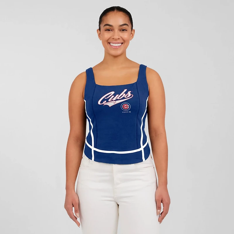 WEAR by Erin Andrews Chicago Cubs Square Neck Tank Top