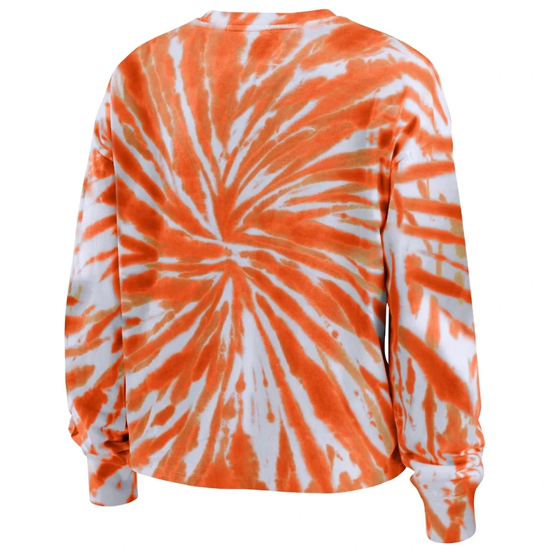WEAR by Erin Andrews Clemson Tigers Tie-Dye Long Sleeve T-Shirt