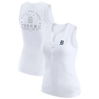 WEAR by Erin Andrews Detroit Tigers Rib-Knit Henley Tank Top