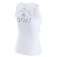 WEAR by Erin Andrews Detroit Tigers Rib-Knit Henley Tank Top