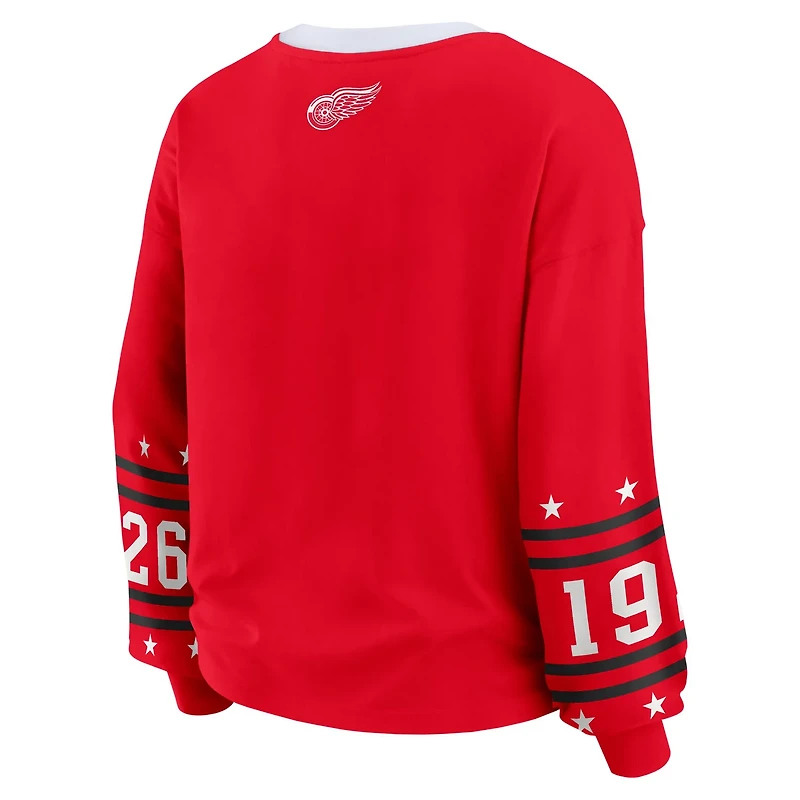 WEAR by Erin Andrews Detroit Wings Long-Sleeve Sport T-Shirt