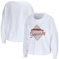 WEAR by Erin Andrews Florida State Seminoles Diamond Long Sleeve Cropped T-Shirt