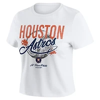 WEAR by Erin Andrews Houston Astros Distressed Cropped Baby T-Shirt