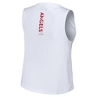 WEAR by Erin Andrews Los Angeles Angels Lace-Up Tank Top