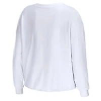 WEAR by Erin Andrews Los Angeles Lakers Cropped Long Sleeve T-Shirt