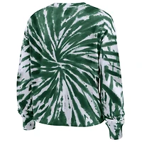 WEAR by Erin Andrews Michigan State Spartans Tie-Dye Long Sleeve T-Shirt